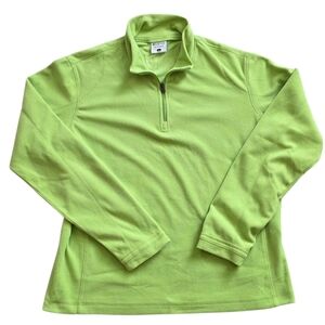 Columbia Large Lime Green Fleece Quarter-Zip Pullover Outdoor Gear